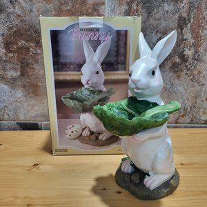 Decorative Bunny Rabbit White Figurine Easter Indoor Decor
